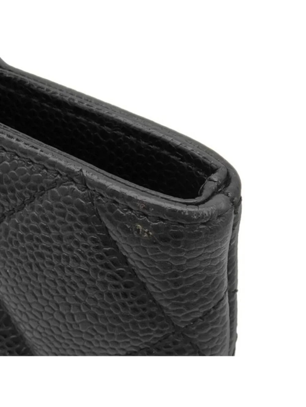 Chanel Tote Reissue Caviar Leather Black Silver CC Logo Shoulder Bag